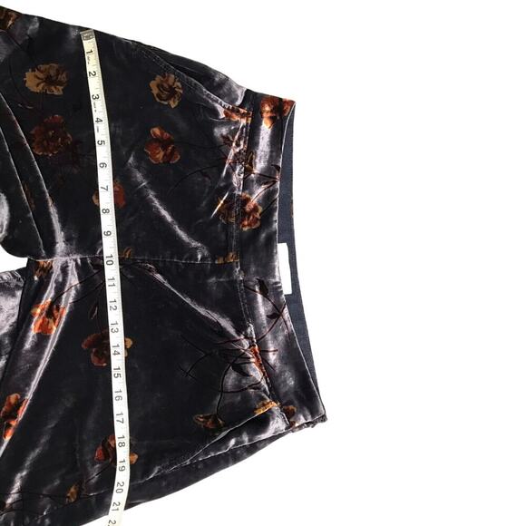 Ett:Twa by Anthropologie Jessie Velvet Floral Wide-Leg Pants Size:S - Picture 8 of 9